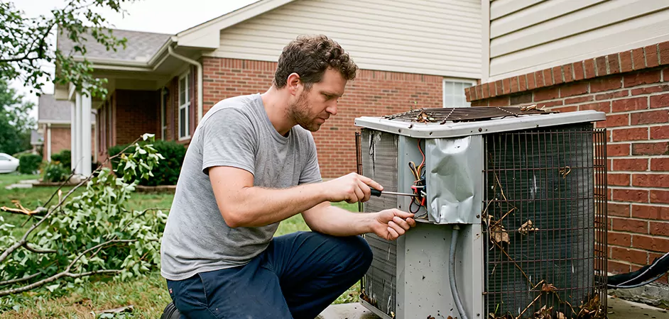 Storm Damage HVAC Restoration in Easton