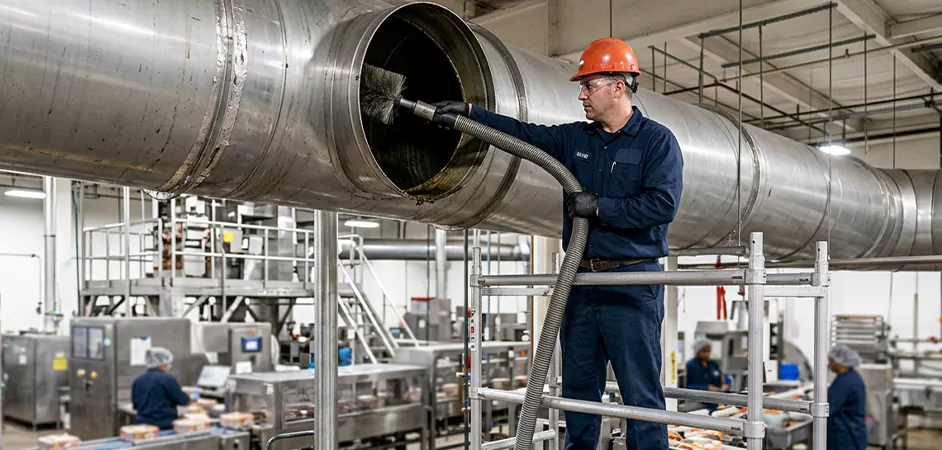 Food Processing Facility Duct Cleaning in Easton